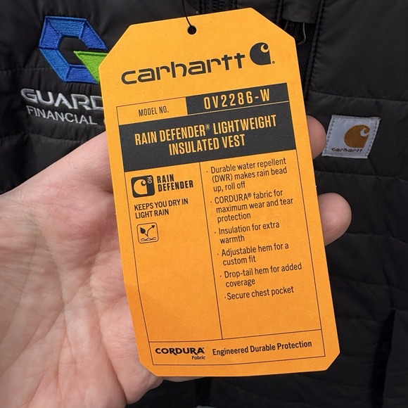 Carhartt Rain Defender Lightweight Insulated Vest OV2286-W Women's Size Small - Picture 6 of 9